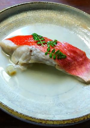 金目鯛の塩煮（マース煮）バーナー処理-レシピのメイン写真