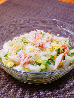 ズワイ蟹と白菜の中華サラダ-レシピのメイン写真