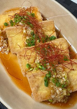 【簡単】厚揚げのピリ辛にんにくネギだれ-レシピのメイン写真