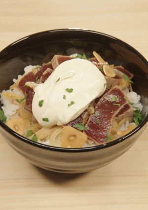 マグロといぶりがっこのマスカルポーネ丼-レシピのメイン写真
