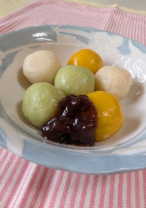 三色白玉だんご-レシピのメイン写真