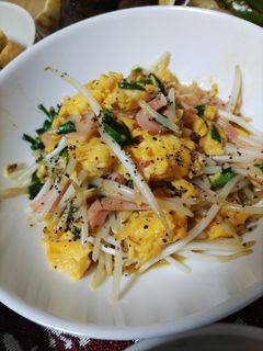 ニラ玉ハムもやし※簡単節約レシピ-レシピのメイン写真