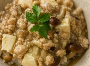 豆腐としめじの鶏そぼろあんかけ丼-レシピのメイン写真