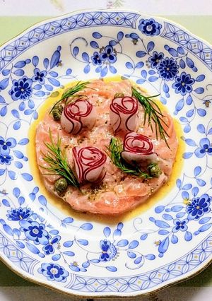 クリスマスディナー！サーモンとゆずの前菜-レシピのメイン写真