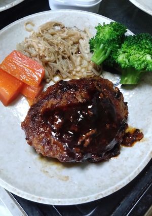 フルーツ酒と糠を使うハンバーグ-レシピのメイン写真
