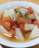 さつま揚げ入りトマトと大根の洋風煮