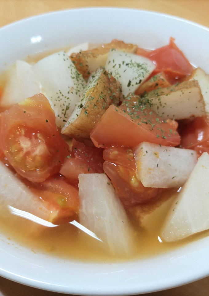 さつま揚げ入りトマトと大根の洋風煮-レシピのメイン写真