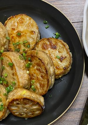 れんこんのはさみ焼き-レシピのメイン写真