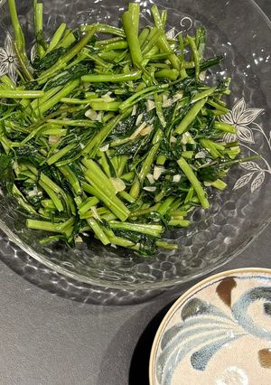 台湾青菜炒め🍚空芯菜のにんにく強火炒め-レシピのメイン写真