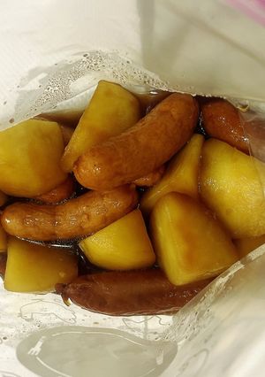 冷凍じゃがいもとウインナーのすき焼き風-レシピのメイン写真