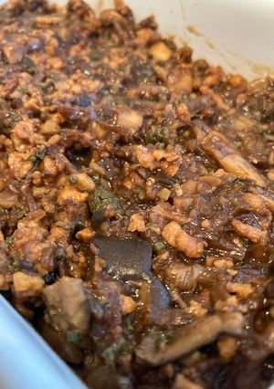 つくしと大豆ミートミンチの肉味噌風-レシピのメイン写真