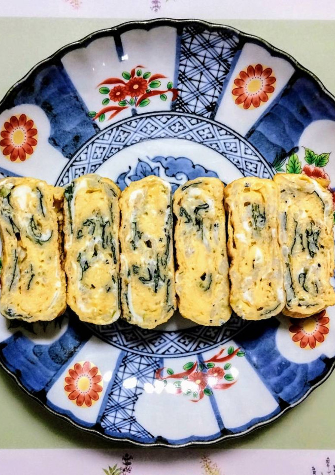 栄養満点！しらすと紫蘇、茗荷の玉子焼き-レシピのメイン写真