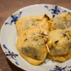 รูปของ 納豆とオクラとアカモクのネバネバお揚げ
