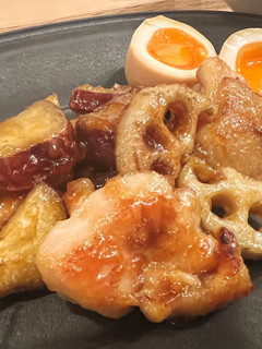 鶏肉、蓮根、サツマイモの甘辛炒め-レシピのメイン写真