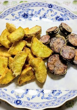 フライドさつまいも&紫いも-レシピのメイン写真