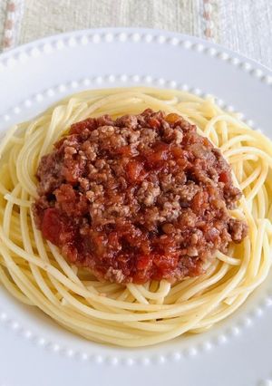 トマト缶を使用🍅レンジで簡単ミートソース-レシピのメイン写真