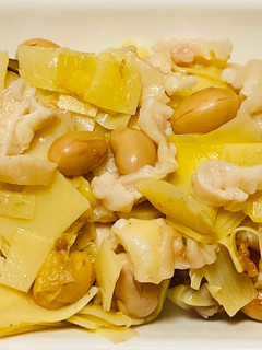 筍の姫皮と鶏皮の食べる梅だし和え-レシピのメイン写真