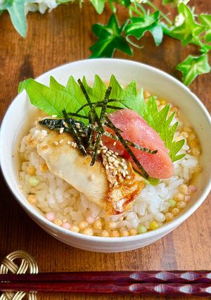 福岡県のあごだしでさらっと♩明太子さば茶漬け-レシピのメイン写真