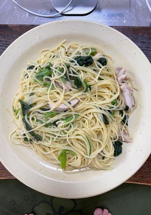 超簡単！ほうれん草のマーガリン和風パスタ-レシピのメイン写真