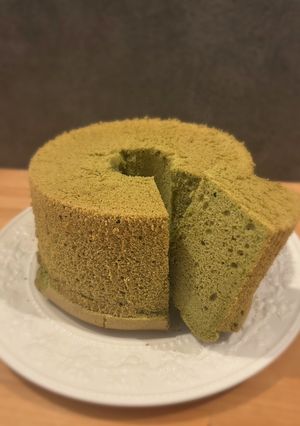 抹茶のシフォンケーキ-レシピのメイン写真