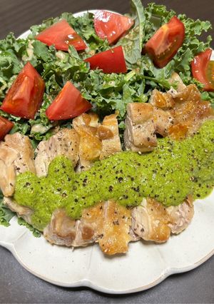 チキンステーキのチミチュリソース添え-レシピのメイン写真
