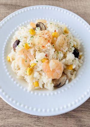 冷凍海老がポイント レンジで海老ピラフ-レシピのメイン写真