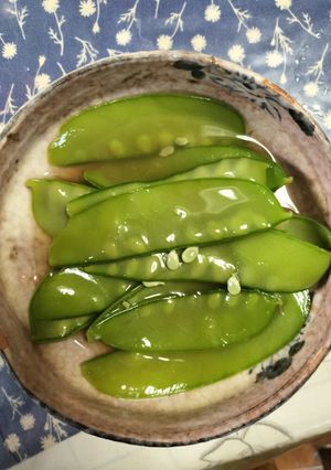 さやえんどうの煮付け-レシピのメイン写真