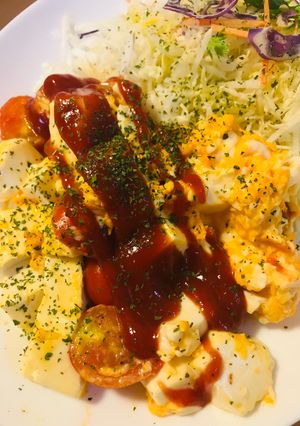 ミニ豆腐とプチトマトのスクランブルエッグ-レシピのメイン写真