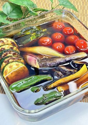 火照った体に🍆🍅🫑夏野菜の冷やし煮びたし-レシピのメイン写真
