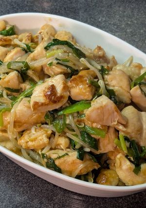 鶏むね肉とニラの柔らか中華炒め-レシピのメイン写真