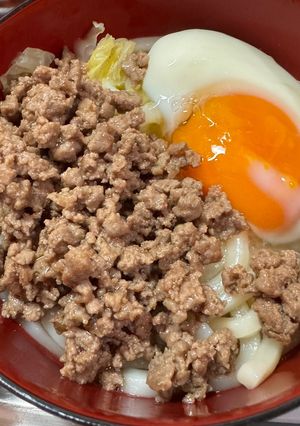 下味冷凍合い挽き肉のうどん-レシピのメイン写真