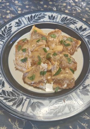 鯛グリルのごまソース（タヒニソース）-レシピのメイン写真