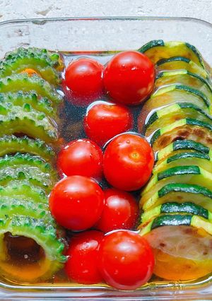 ゴーヤーと夏野菜の焼きびたし-レシピのメイン写真