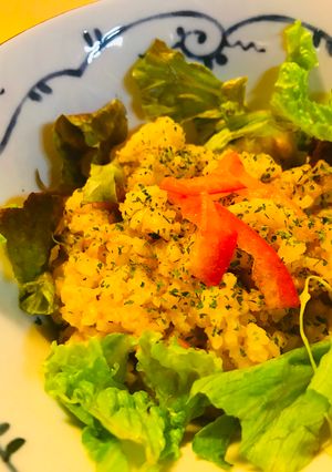 カボチャの甘煮活用●カボチャーハン-レシピのメイン写真