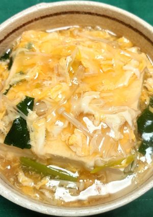 レンチン豆腐のかき玉あんかけ-レシピのメイン写真