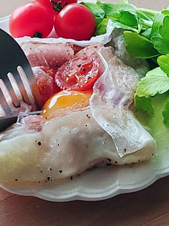 朝食に♪ライスペーパーで目玉焼きガレット-レシピのメイン写真
