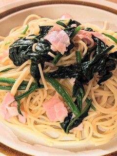 ほうれん草とベーコンの和風パスタ-レシピのメイン写真