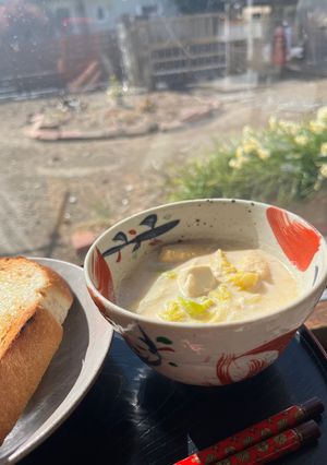 余った白菜の坦々ごま牛乳味噌汁-レシピのメイン写真