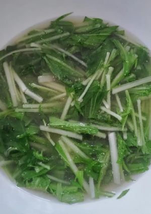 あっという間に♪水菜すりごまスープ煮-レシピのメイン写真