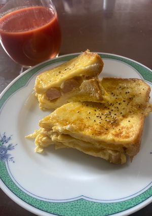 朝ごはんに卵トースト♡-レシピのメイン写真