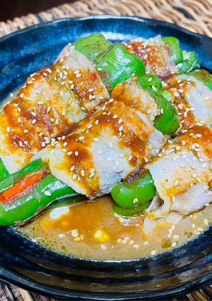レンチン簡単♪ピーマンのチーズ肉巻き-レシピのメイン写真