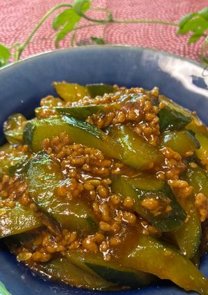 きゅうりと挽肉の簡単トロッと炒め-レシピのメイン写真