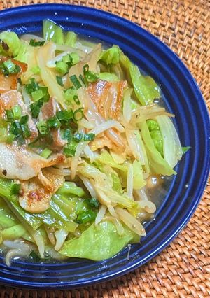 豚バラ肉ともやしの塩ダレ炒め-レシピのメイン写真