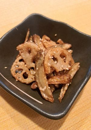 蓮根とごぼうの甘辛揚げ-レシピのメイン写真
