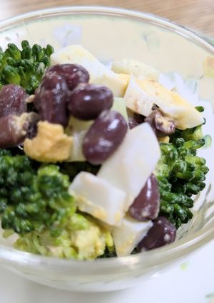 ブロッコリー＆ゆで卵＆小豆サラダ♪-レシピのメイン写真
