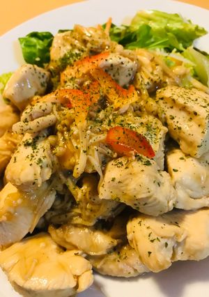 鶏肉とエノキのオイスターソース炒め-レシピのメイン写真