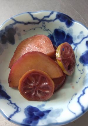 さつまいもの赤ワイン柑橘煮-レシピのメイン写真