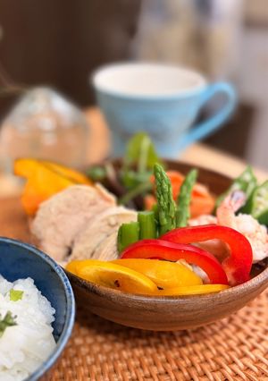 体重気にせず食べられる鶏ハム温野菜✨-レシピのメイン写真