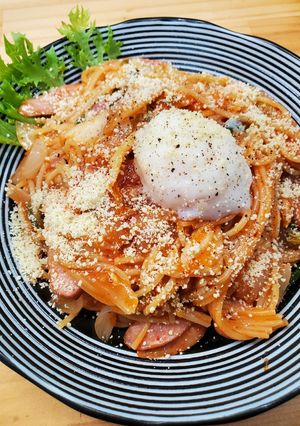 レンジでスパゲッティビビン麺風ナポリタン-レシピのメイン写真