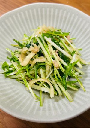 副菜に♪ツナと水菜の旨だし和風サラダ-レシピのメイン写真